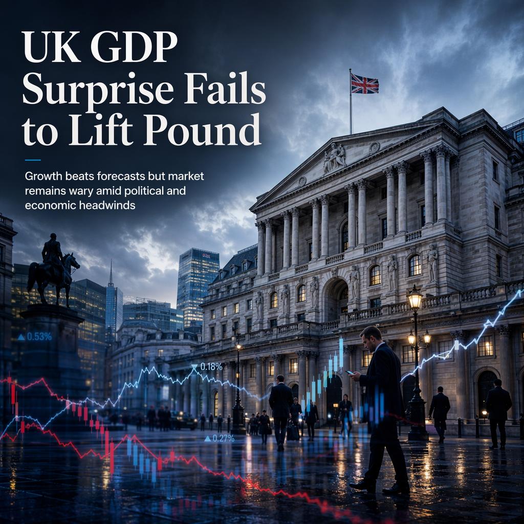 UK May GDP Slightly Beats Expectations but Underlying Weakness Limits Pound Upside