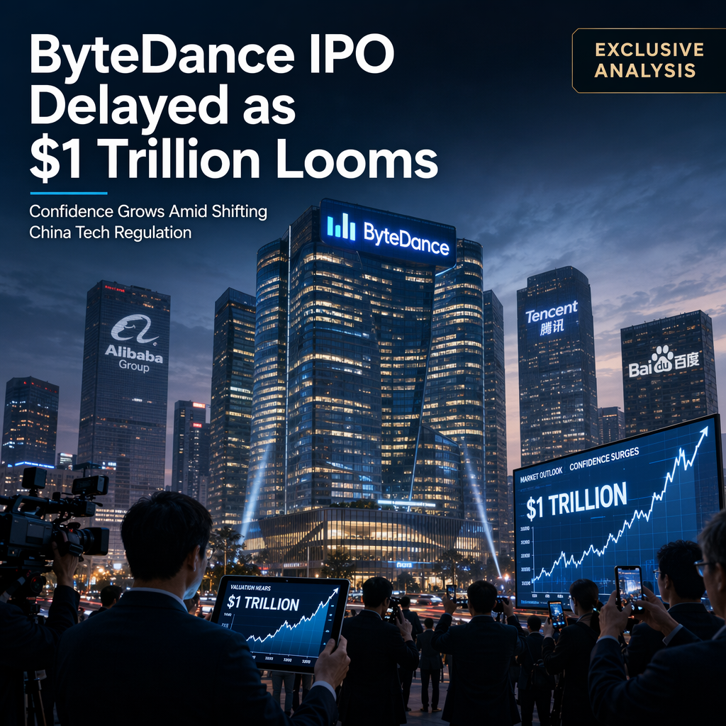 ByteDance Delays IPO as Valuation Nears $1 Trillion Amid Shifting Chinese Regulatory Landscape