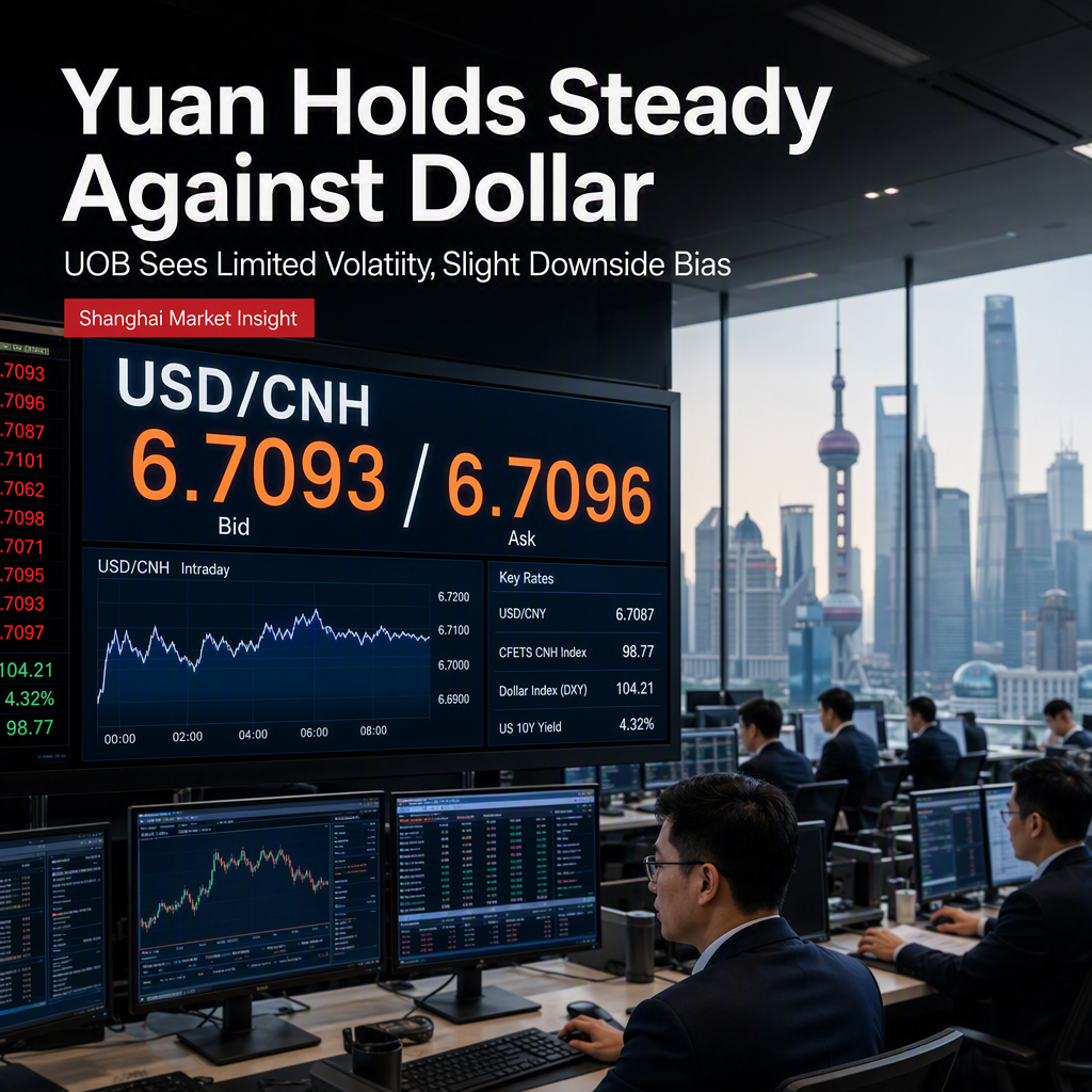 Chinese Yuan Remains Range-Bound Against US Dollar with Slight Downside Bias, Says UOB