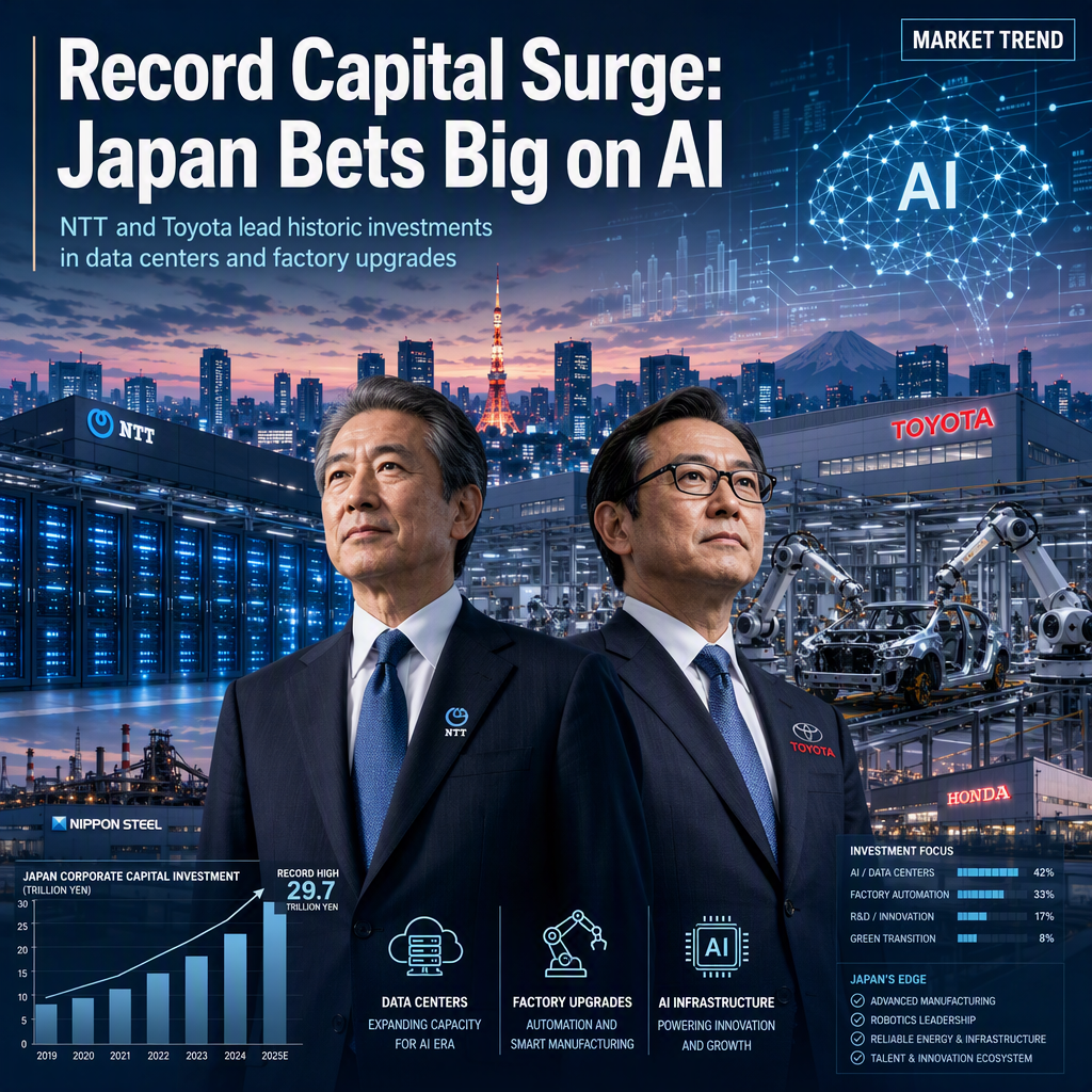NTT and Toyota Drive Record Japanese Capital Expenditure with AI and Factory Investments