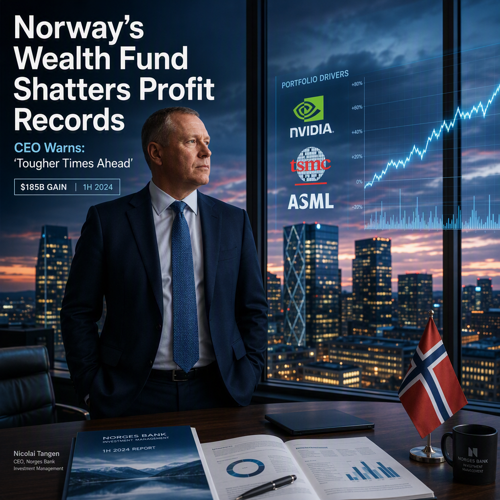 Norway’s $2.3 Trillion Wealth Fund Posts Record $185 Billion Profit, CEO Warns of Tougher Times Ahead