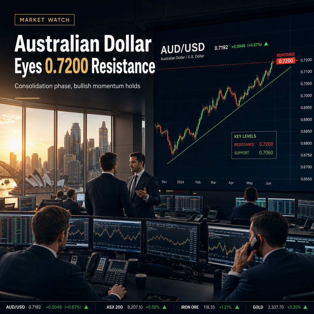 Australian Dollar Maintains Uptrend as 0.7200 Resistance Level Draws Focus