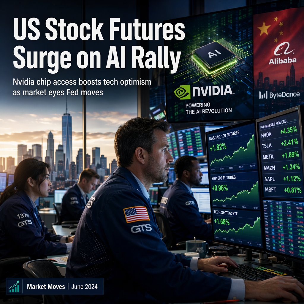 US Stock Futures Rise as Tech and AI Sectors Rally on Nvidia Chip News