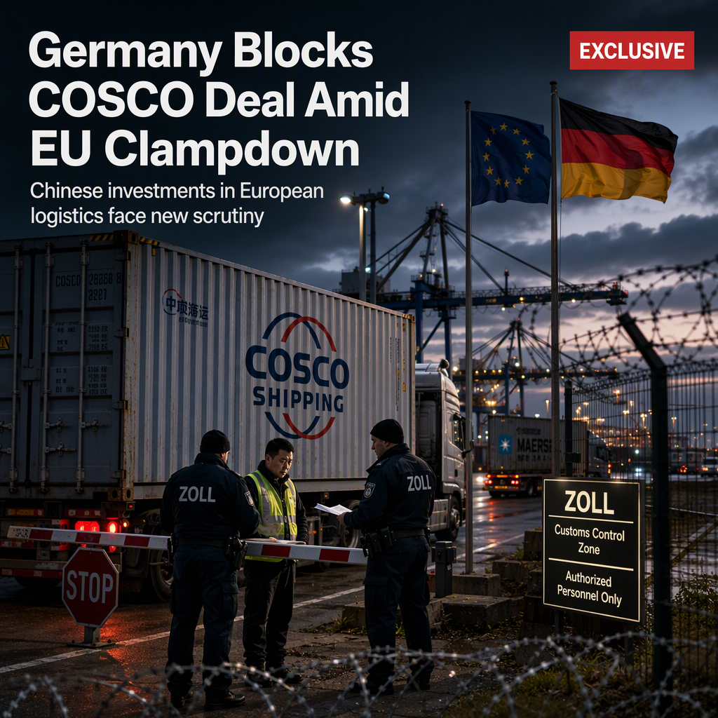 Germany Blocks COSCO Acquisition Amid EU Crackdown on Chinese Logistics Investments