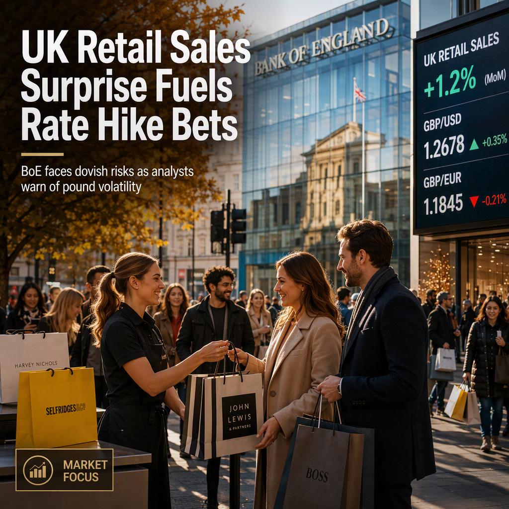 UK Retail Sales Rebound Fuels BoE Rate Hike Bets, But BBH Warns of Dovish Risks for Pound