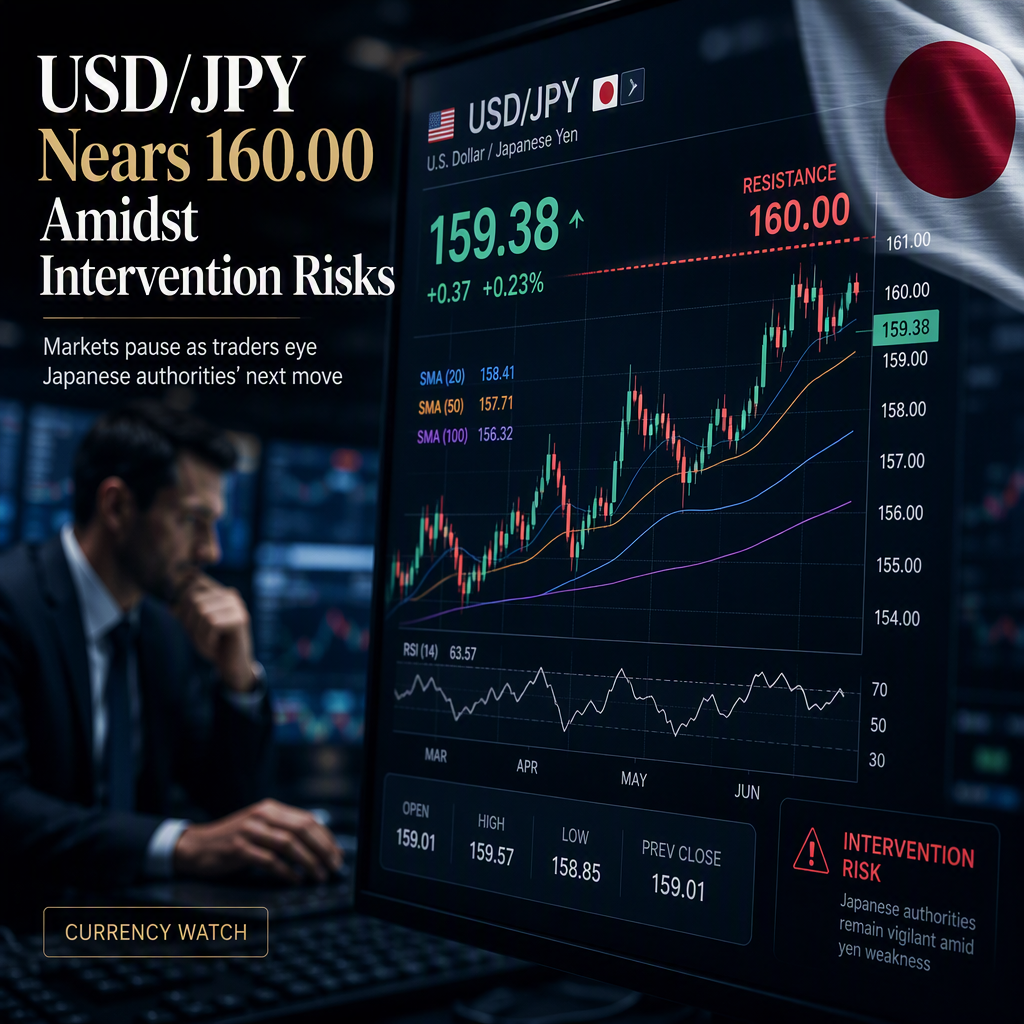 USD/JPY Approaches 160.00 as Intervention Risks Cap Bullish Momentum