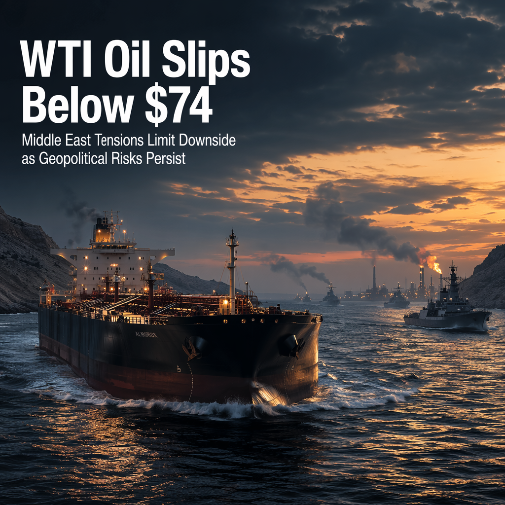 WTI Falls Below $74 Amid Profit-Taking, But Middle East Tensions Support Oil Prices