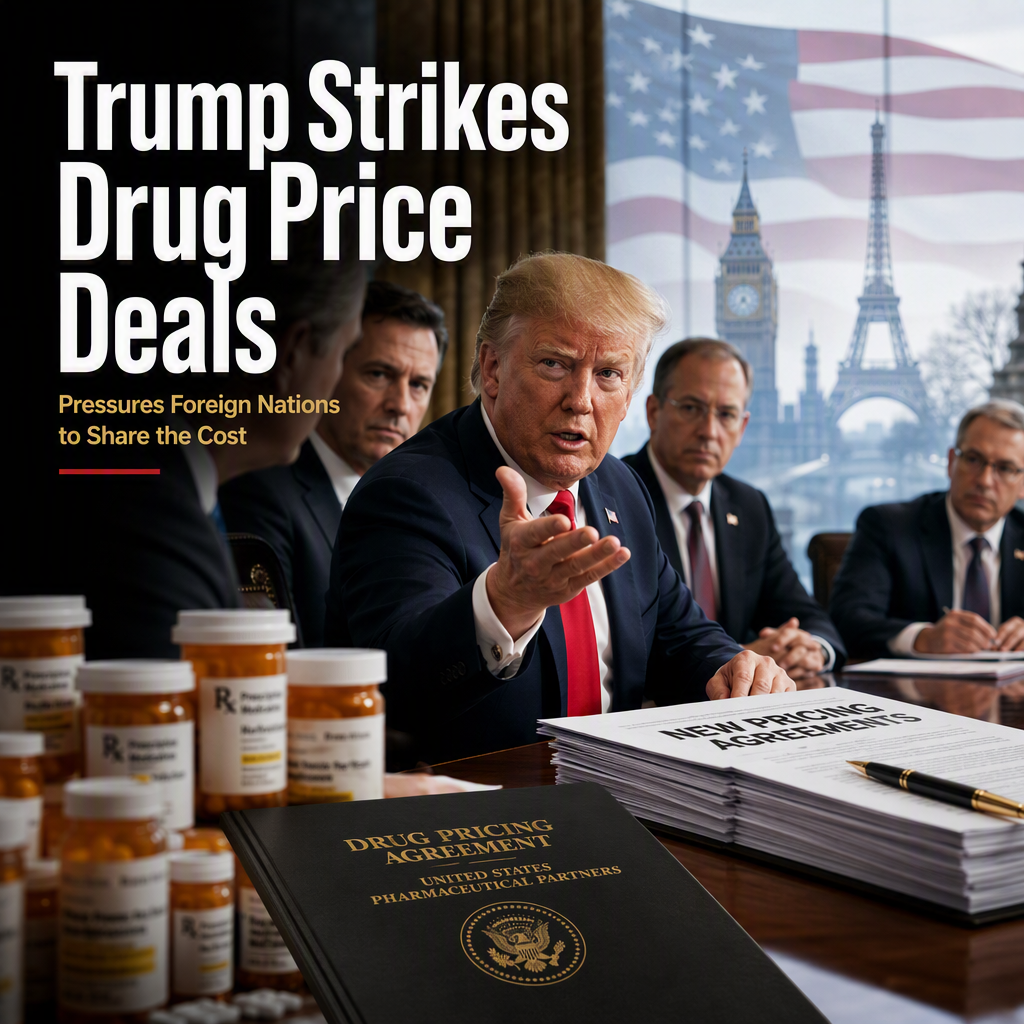 Trump Secures Nine Drug Pricing Deals, Urges Focus on Foreign 'Free-Riding' to Lower U.S. Costs