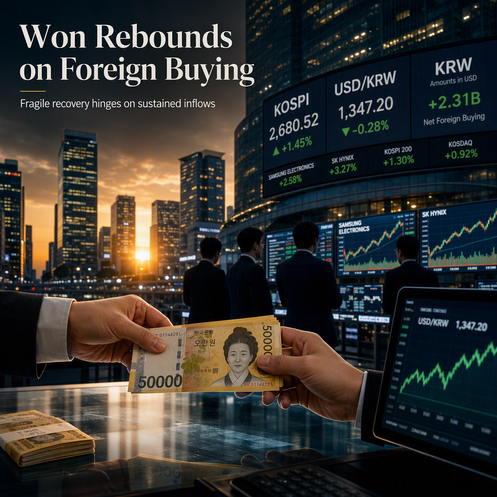 South Korean Won Rebounds Amid Foreign Equity Inflows, But Recovery Remains Fragile