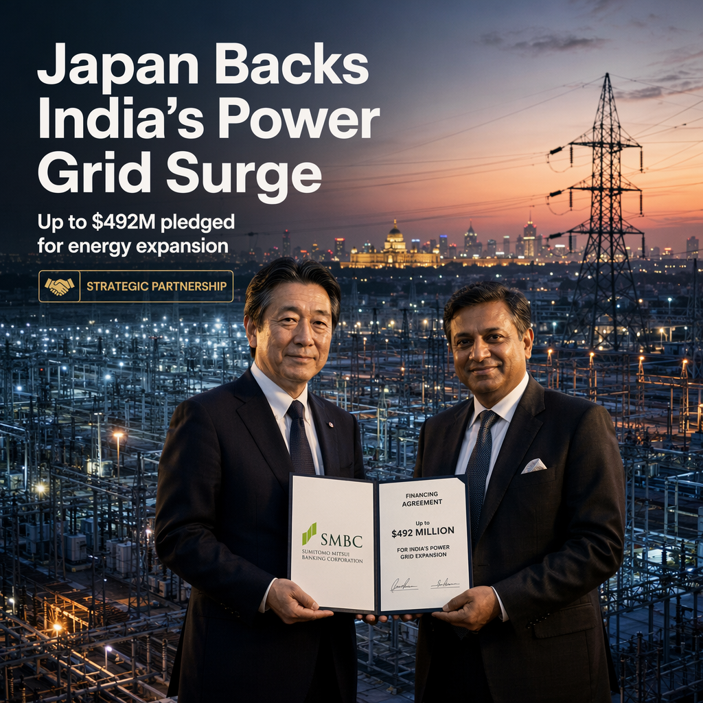 Japan's SMBC and Partners to Provide Up to $492 Million for India's Power Grid Expansion