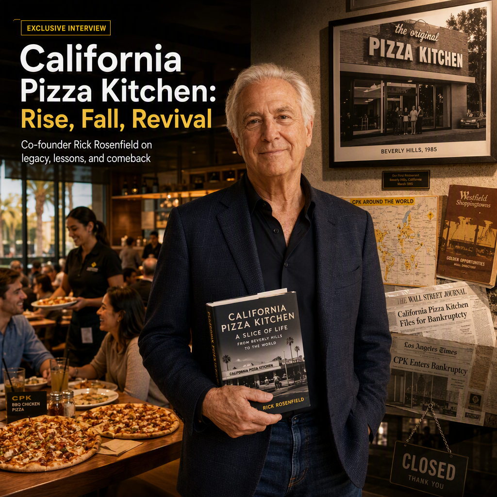 California Pizza Kitchen Co-Founder Reflects on Chain's Expansion, Bankruptcy, and Revival