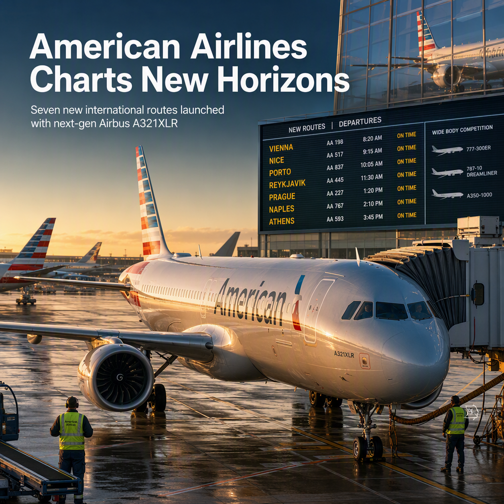American Airlines Expands International Network with Seven New Routes Using Airbus A321XLR