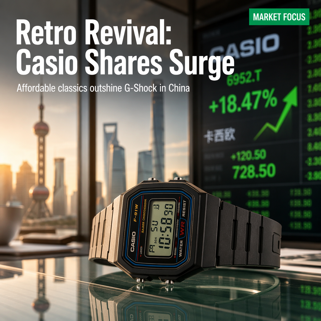 Casio's Retro Watch Series Drives Share Price Surge Amid G-Shock Slump in China
