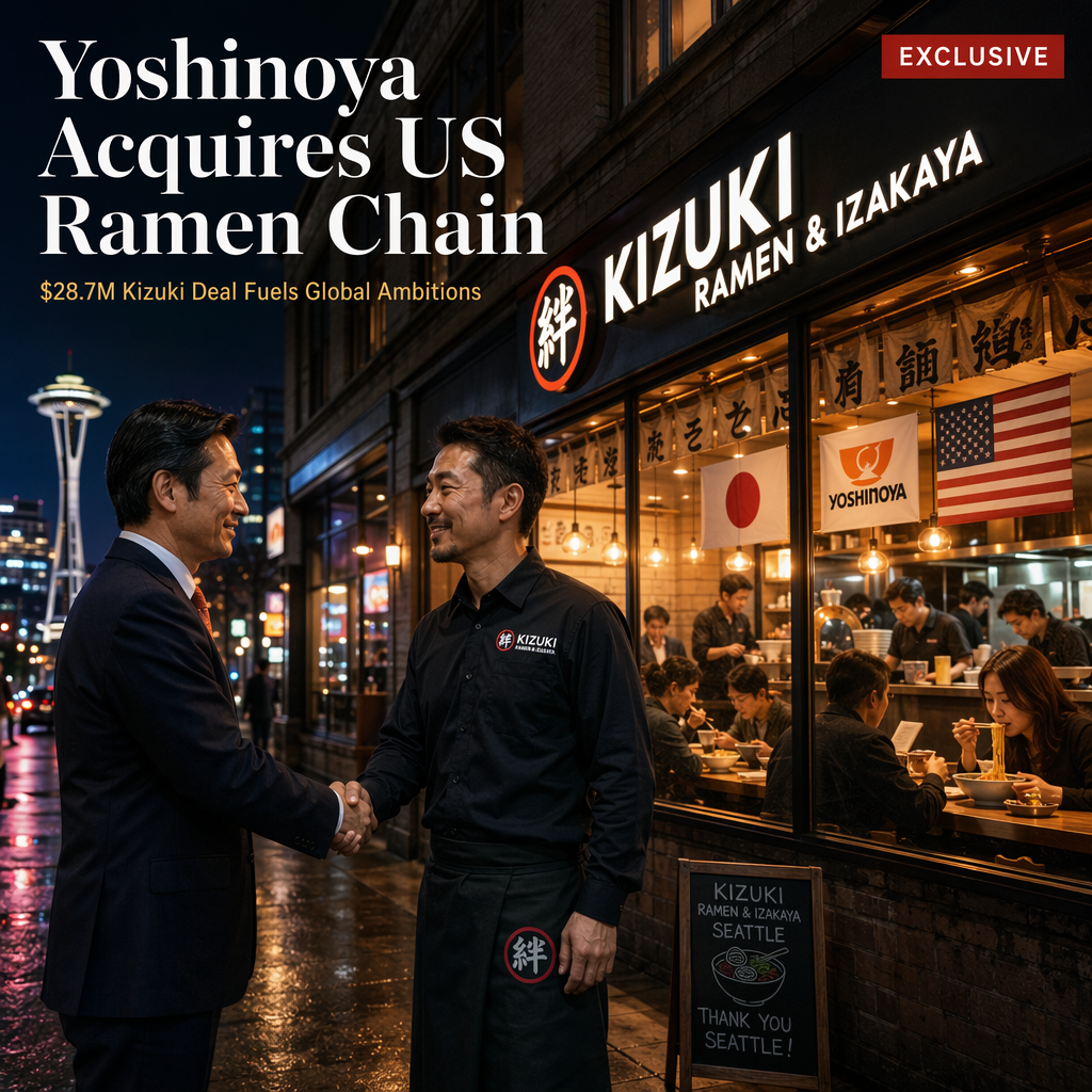 Yoshinoya Holdings Expands Overseas with $28.7 Million Acquisition of US Ramen Chain Kizuki International