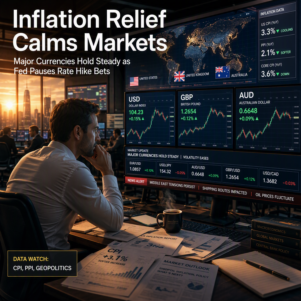 US Inflation Data Eases Rate Hike Fears, Stabilizes Major Currencies Ahead of Key Economic Releases