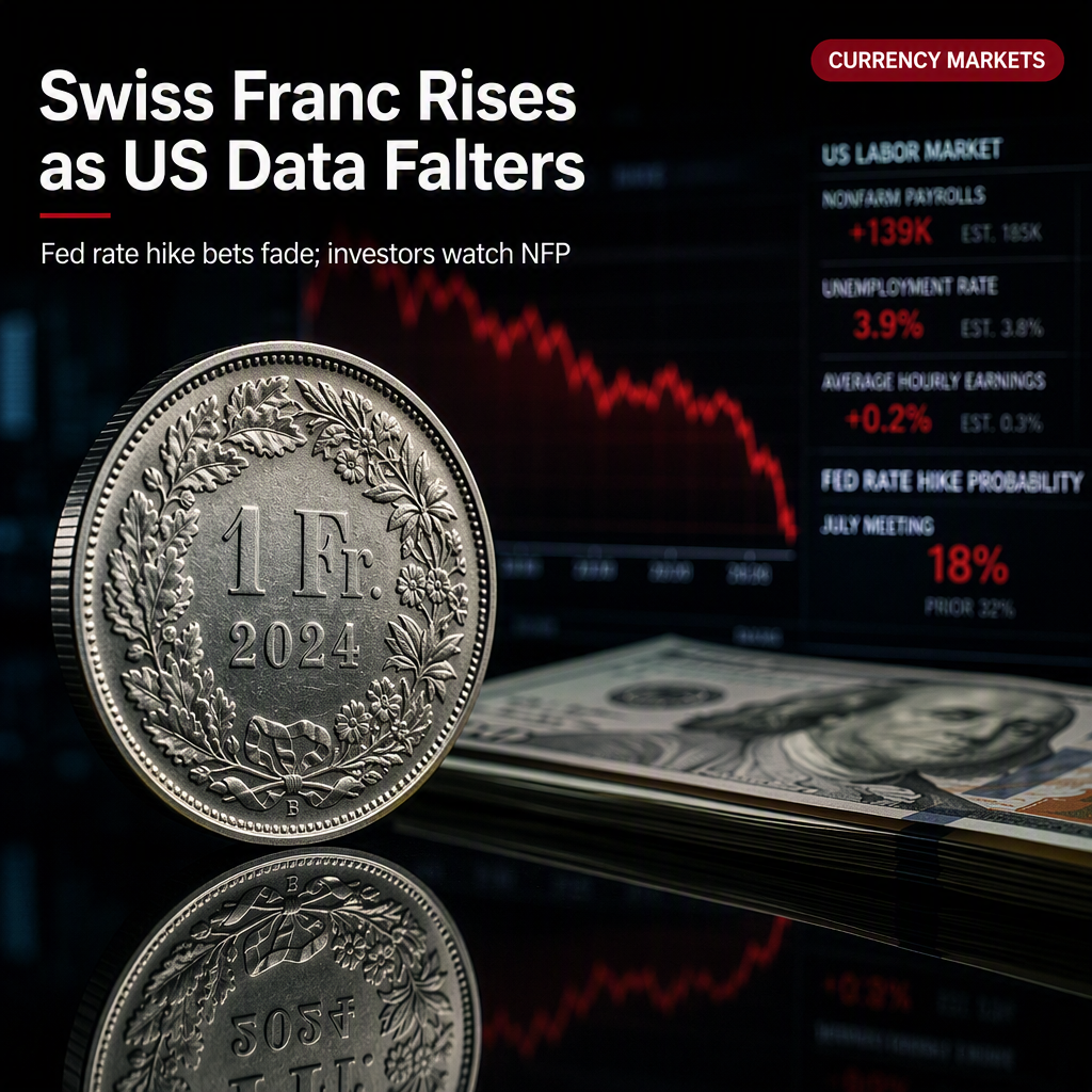 Swiss Franc Strengthens as Weak US Data Dims Fed Rate Hike Prospects
