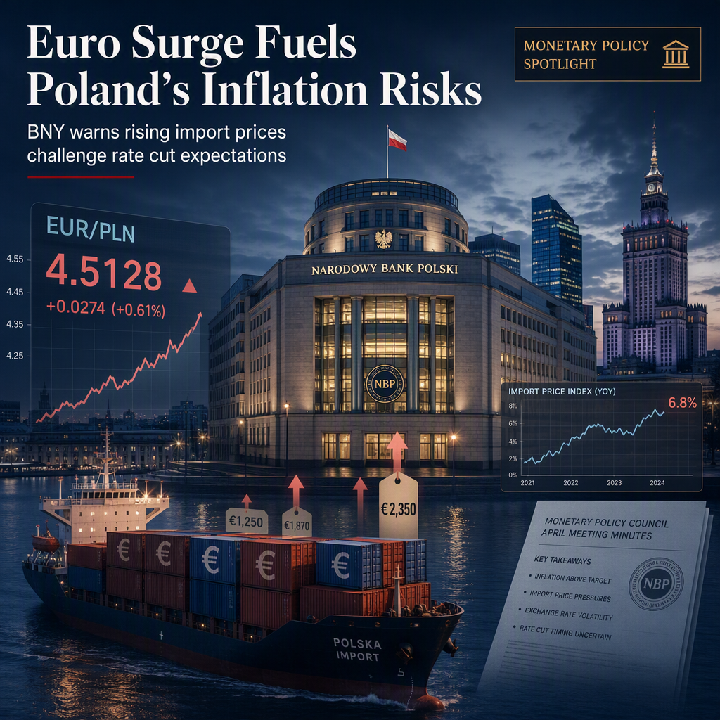 BNY Flags Rising Import Price Risks for Poland Amid Euro Strength, Challenges Rate Cut Expectations