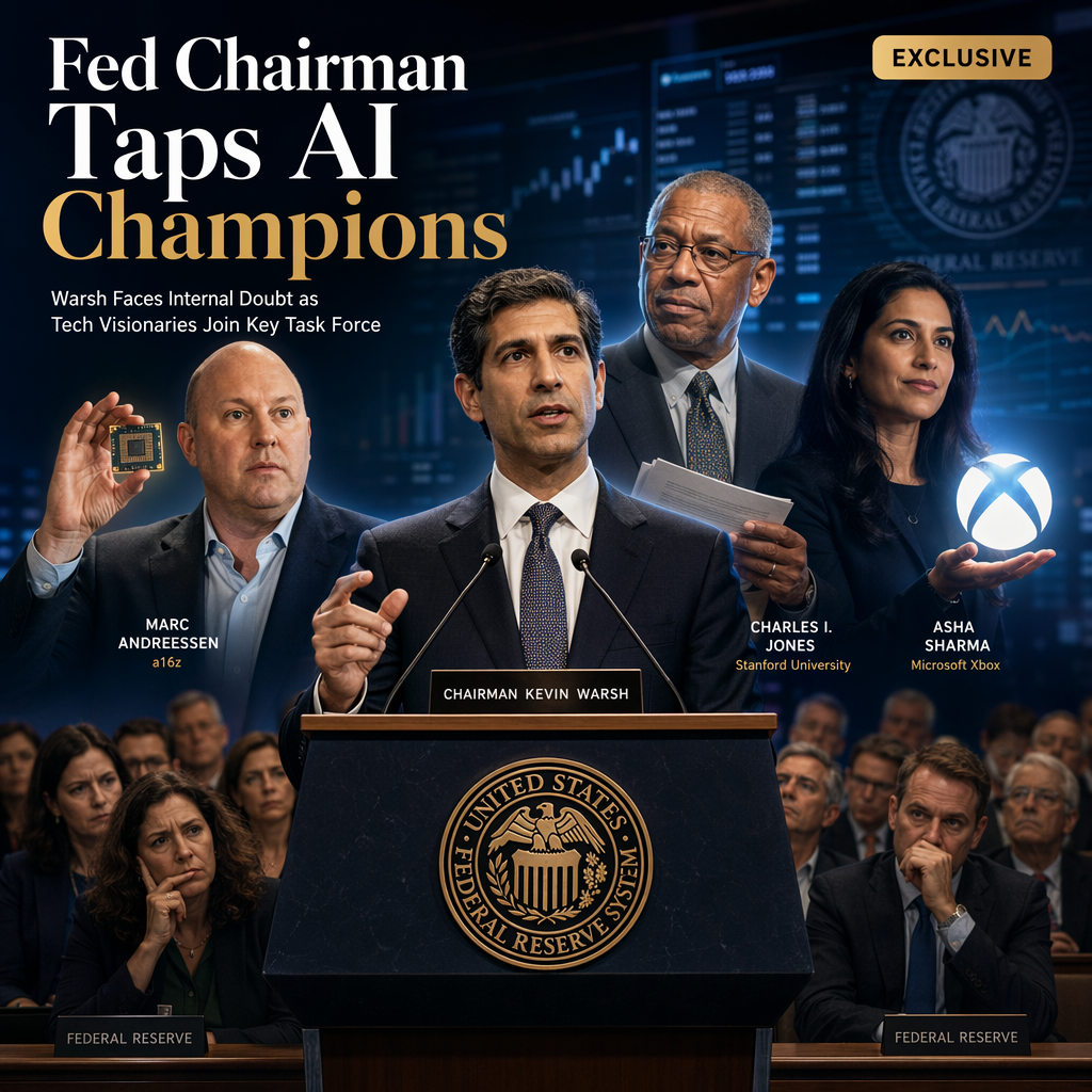 Fed Chairman Kevin Warsh Appoints AI Advocates to Key Task Force Amid Internal Skepticism