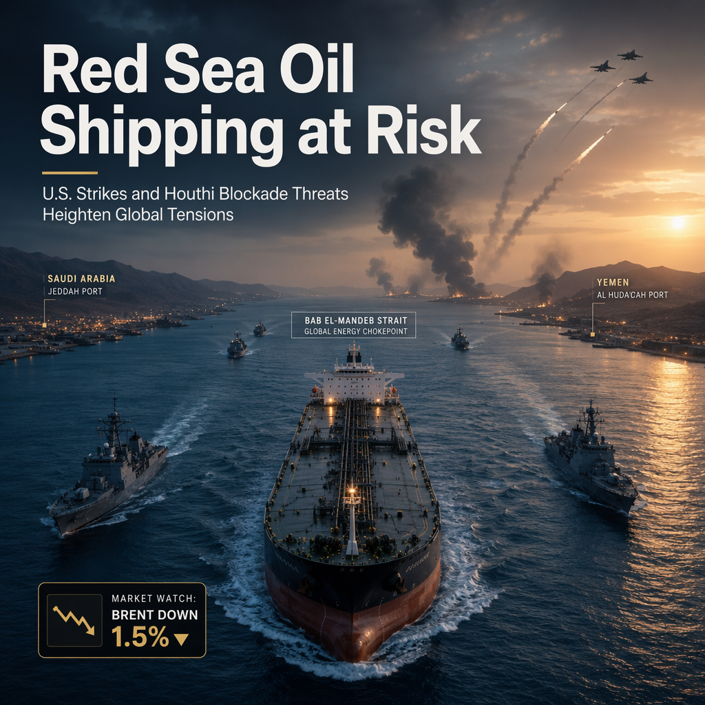 Houthi Threats to Saudi Shipping and U.S. Strikes on Iran Heighten Red Sea Oil Risks, but Prices Ease on Ceasefire Hopes