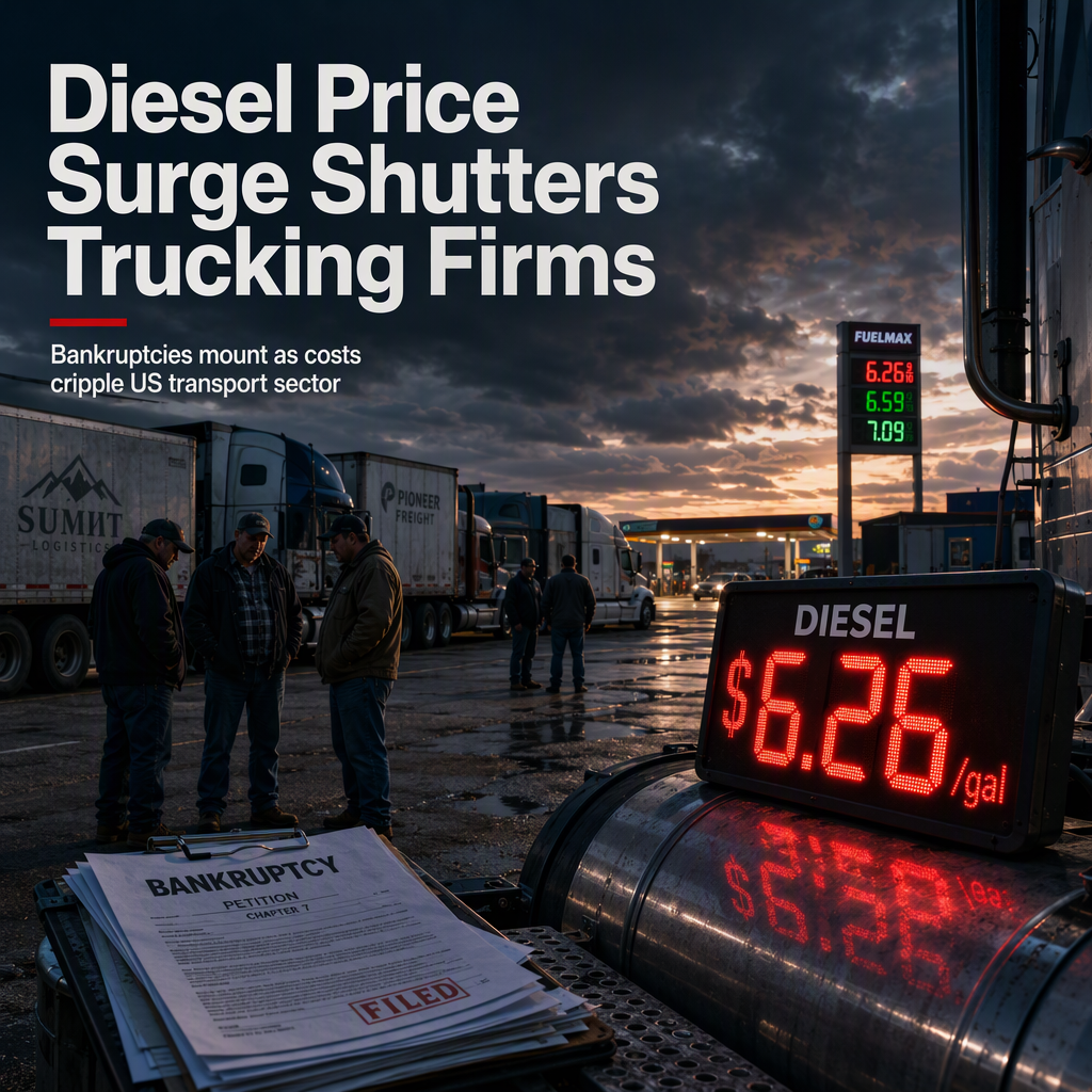 Surge in Diesel Costs Drives Wave of Trucking Bankruptcies in September
