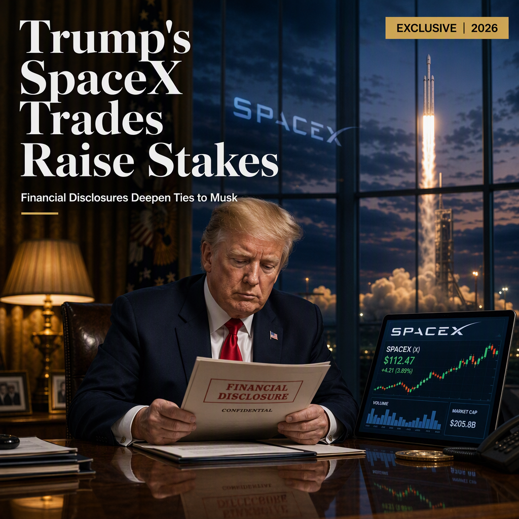 President Trump Discloses July Trades in SpaceX Shares, Deepening Financial Ties to Musk's Company