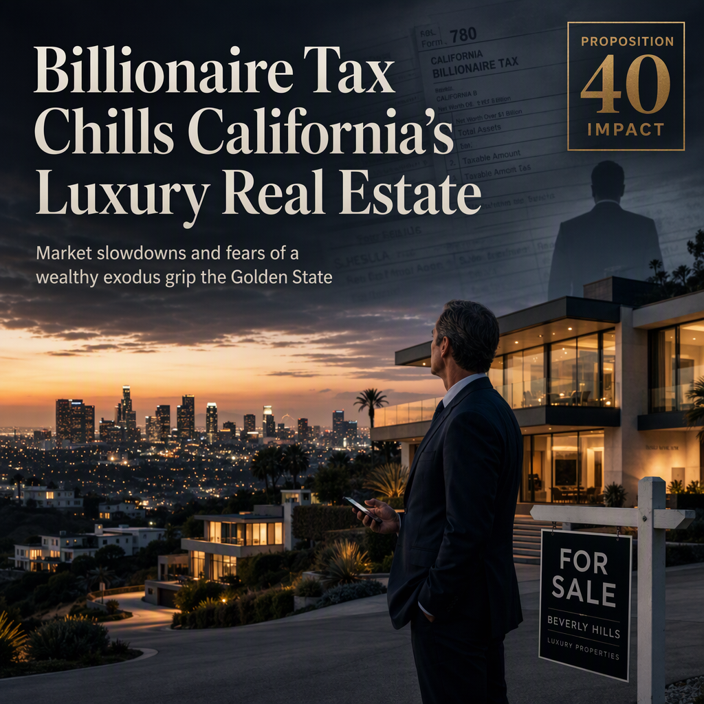 California's Proposed Billionaire Tax Sparks Luxury Real Estate Slowdown and Investor Exodus Fears