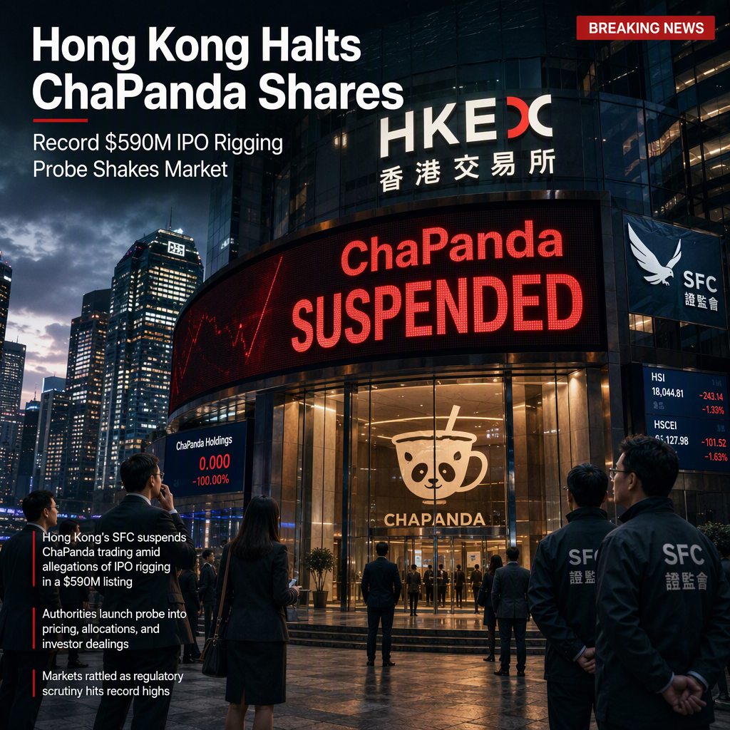 Hong Kong SFC Suspends ChaPanda Shares Amid Record $590 Million IPO Rigging Probe