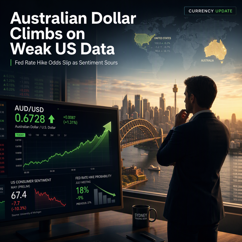 Australian Dollar Rises as Weak US Consumer Sentiment Dampens Fed Rate Hike Odds