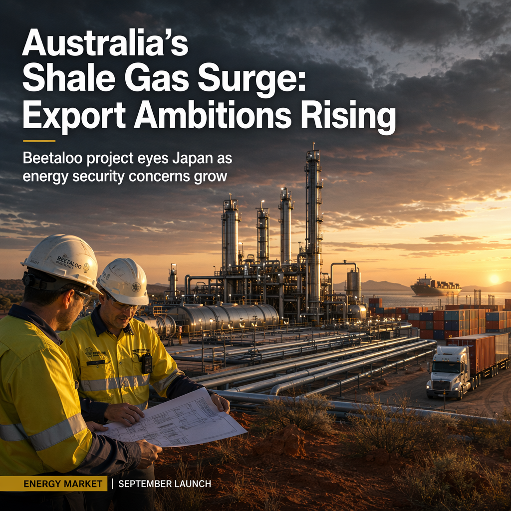 Australia's Beetaloo Shale Gas Project to Begin Production in September, Eyes Exports to Japan Amid Energy Security Concerns