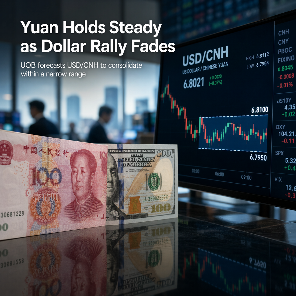 Chinese Yuan Expected to Consolidate as USD/CNH Upward Momentum Fades: UOB