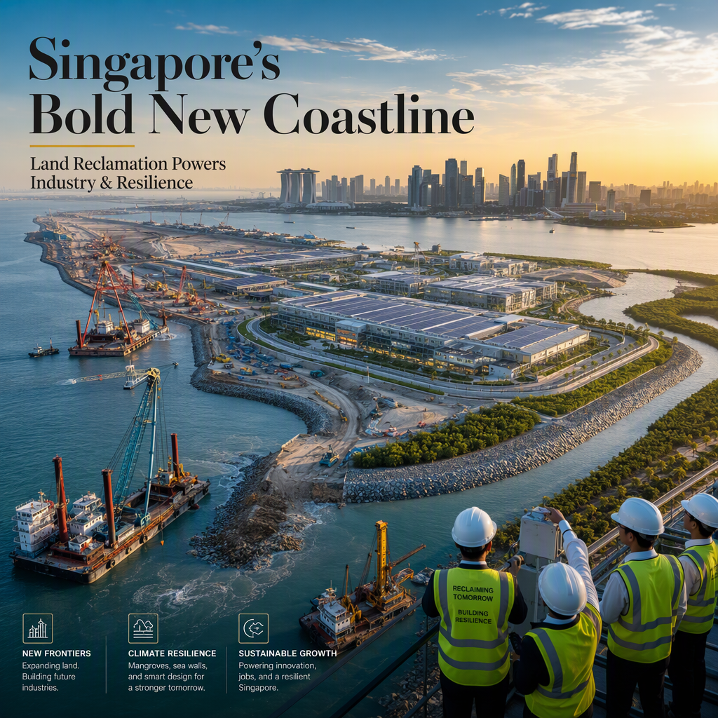 Singapore Unveils Ambitious Land Reclamation Plans to Boost Industrial Growth and Climate Resilience