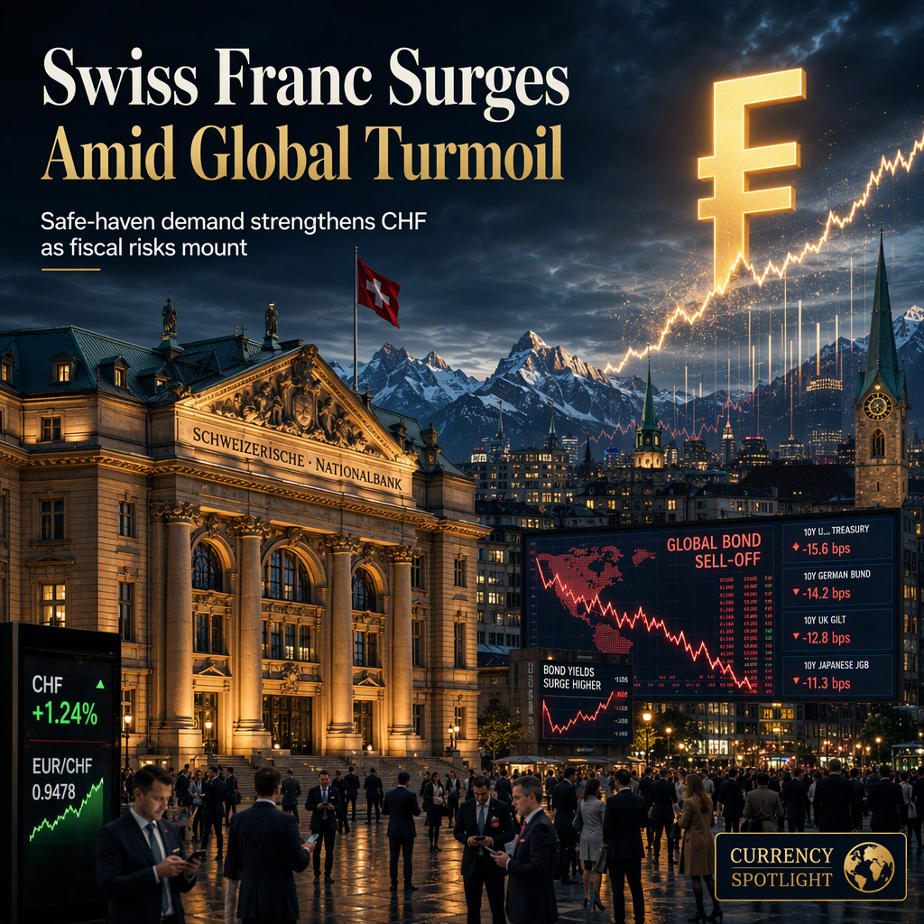 Swiss Franc Rises as Global Bond Sell-Off Spurs Safe-Haven Demand