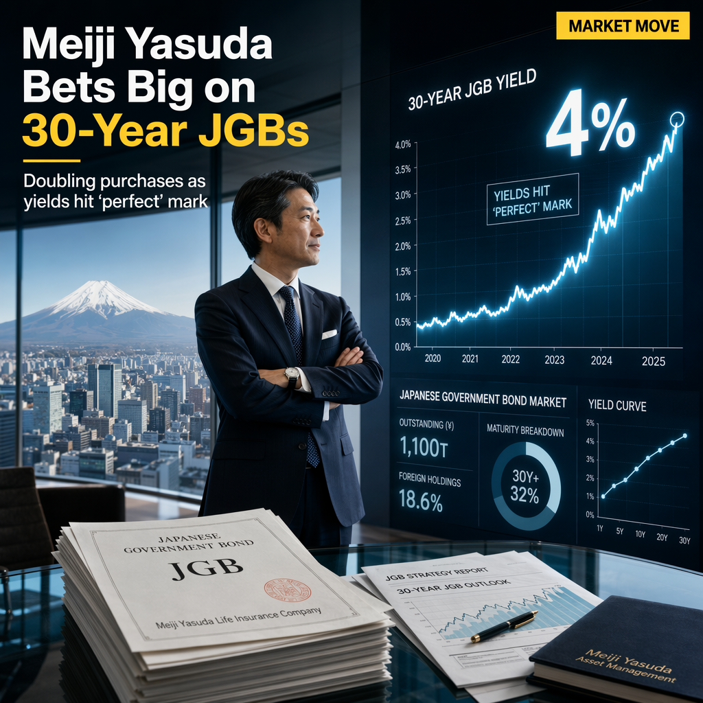 Meiji Yasuda Life Doubles JGB Purchases, Sees 30-Year Bonds as 'Perfect Buying Opportunity'