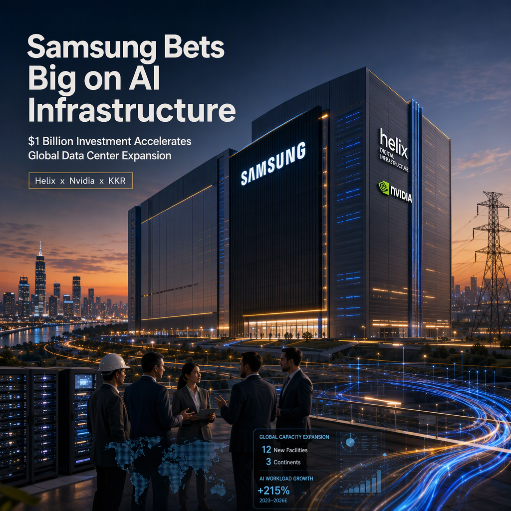 Samsung Commits $1 Billion to Nvidia-Backed Helix Digital Infrastructure for AI Expansion