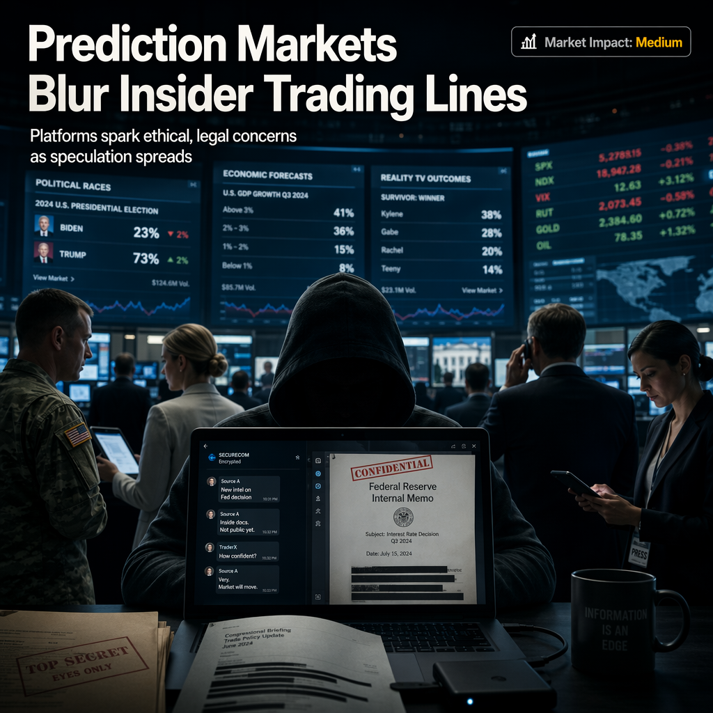Rise of Prediction Markets Sparks Concerns Over Insider Trading and Market Manipulation