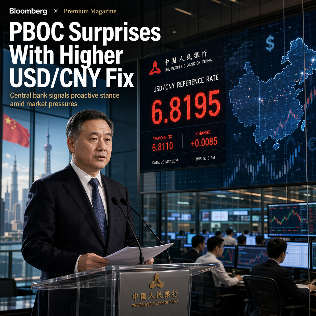 PBOC Sets Higher USD/CNY Reference Rate Amid Market Expectations