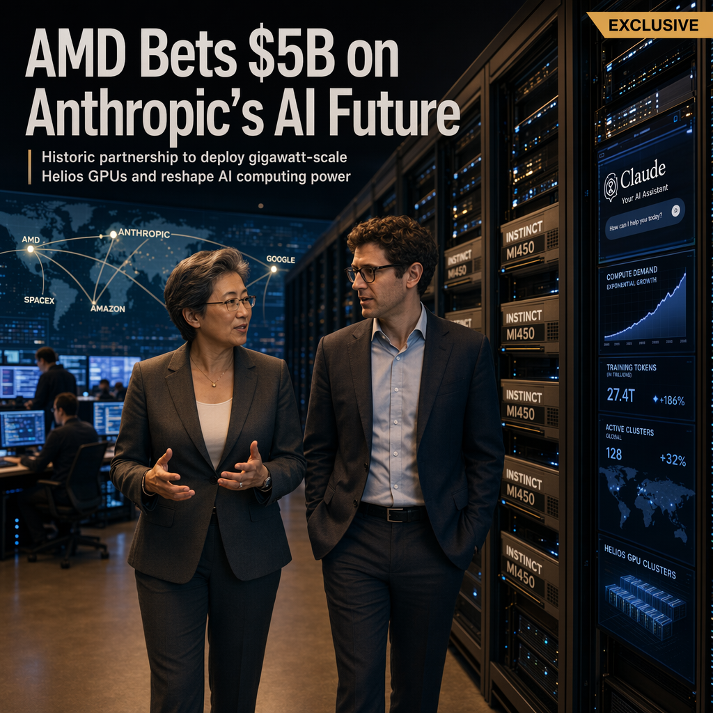 AMD Commits Up to $5 Billion Investment in Anthropic to Boost AI Computing Power