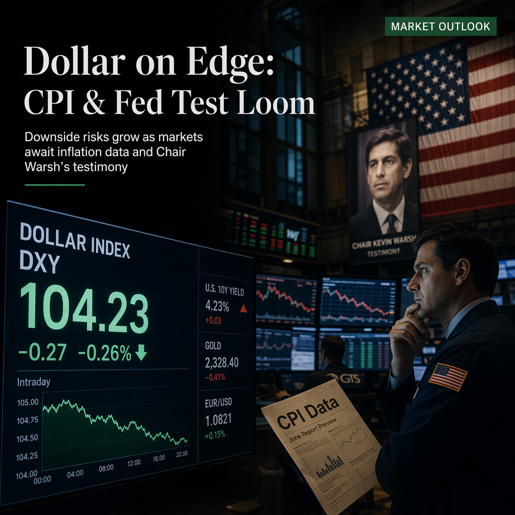 US Dollar Faces Downside Risks Ahead of June CPI and Fed Chair Warsh Testimony