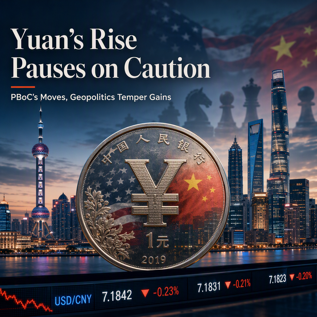 ING Sees Slower Pace of Chinese Yuan Appreciation Amid PBoC Actions and Geopolitical Risks