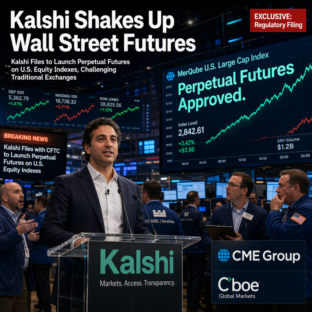 Kalshi Files to Launch Perpetual Futures on U.S. Equity Indexes, Challenging Traditional Exchanges