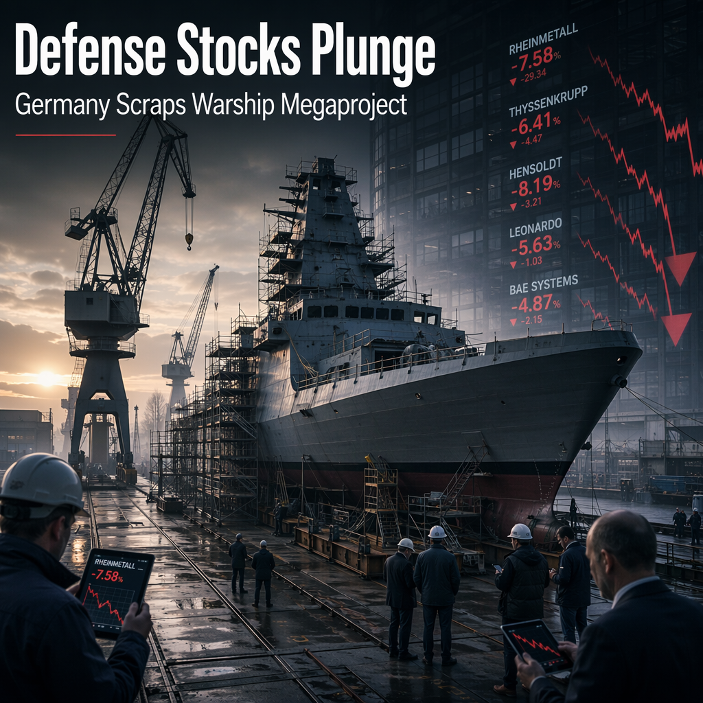 Defense Stocks Tumble as Germany Cancels Largest Warship Project Since WWII