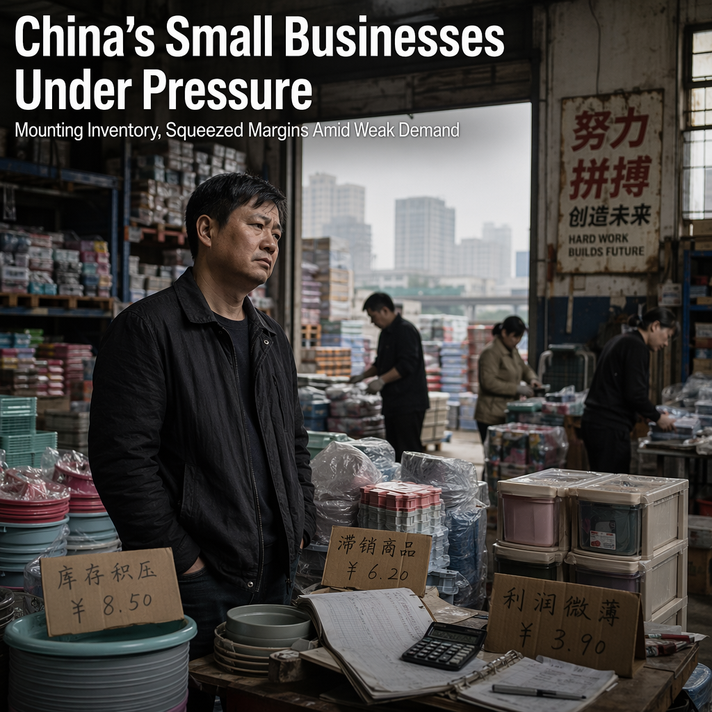 China's Small Businesses Face Mounting Inventory and Margin Pressures Amid Weak Demand