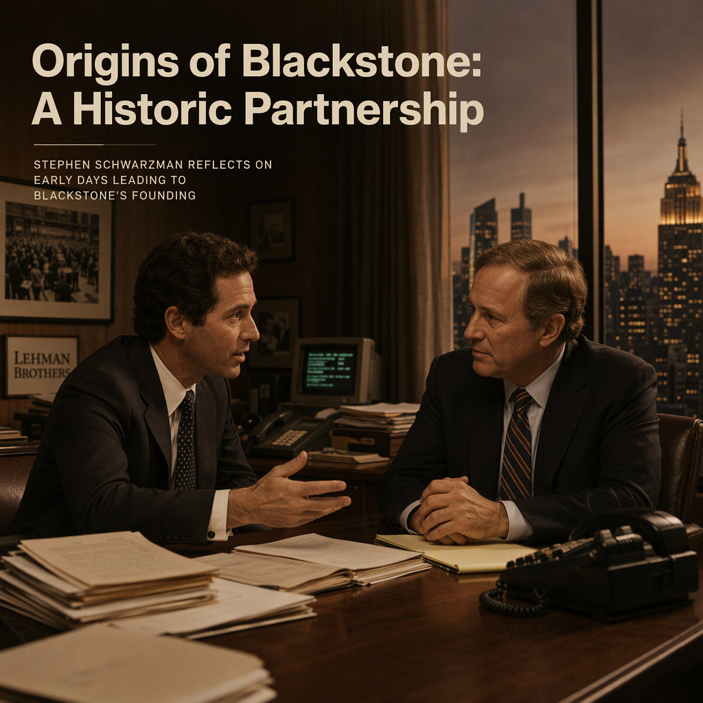 Stephen Schwarzman Reflects on Early Days Leading to Blackstone's Founding