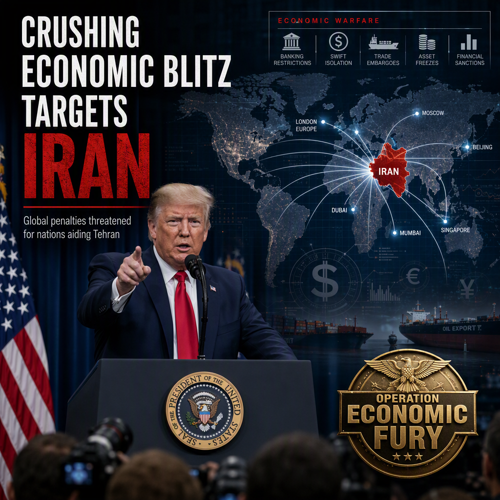 Trump Unveils 'Crushing' Economic Operation Against Iran, Threatens Severe Global Penalties