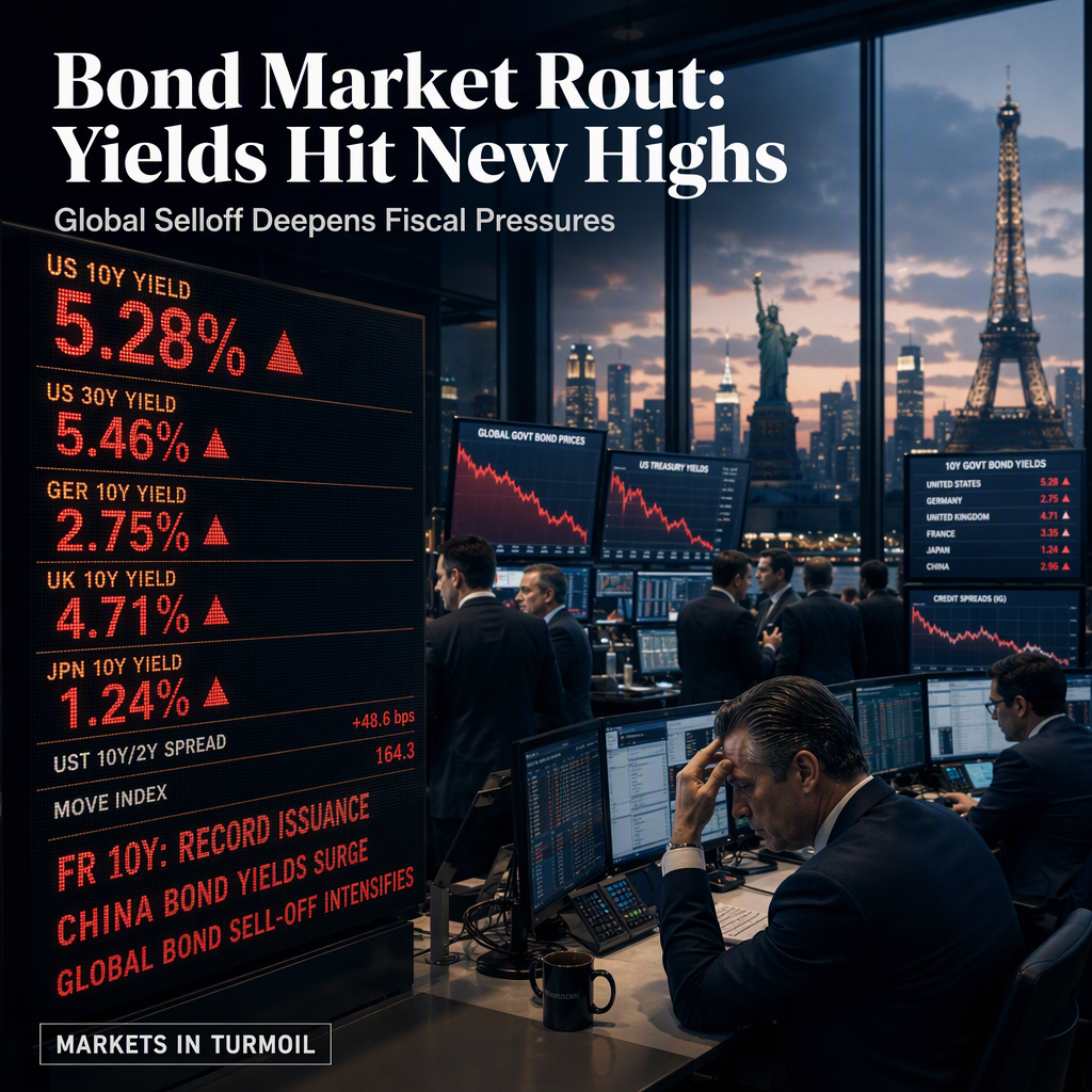 Global Bond Selloff Intensifies as US Treasury Yields Hit Multi-Decade Highs