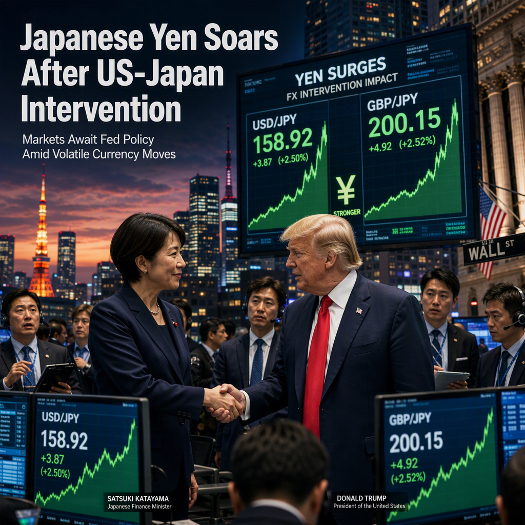 Japanese Yen Surges on Confirmed US-Japan FX Intervention as Markets Eye Fed Policy Path