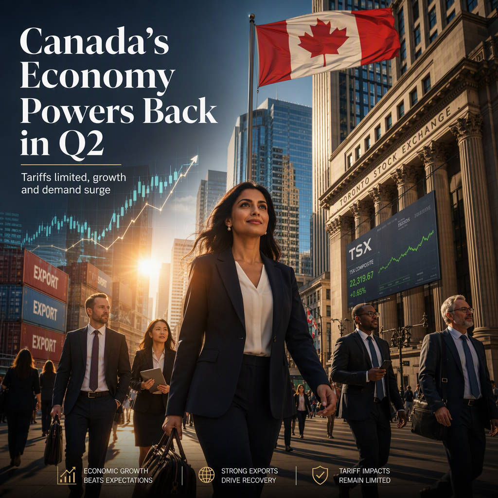 Canada's Economy Rebounds in Q2 Despite Limited Tariff Risks, Says RBC