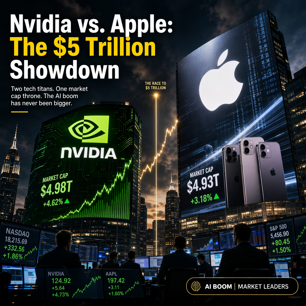 Apple and Nvidia Battle for World's Largest Company Title Amid AI Boom