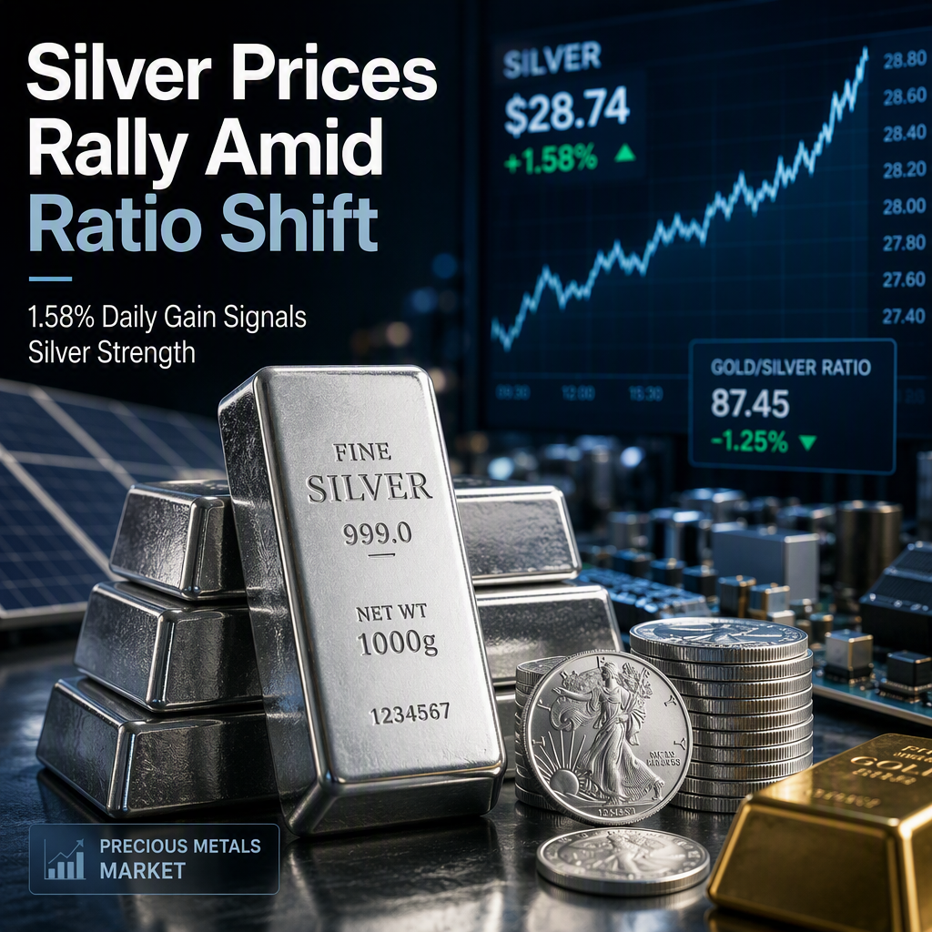 Silver Prices Climb 1.58% Amid Lower Gold/Silver Ratio