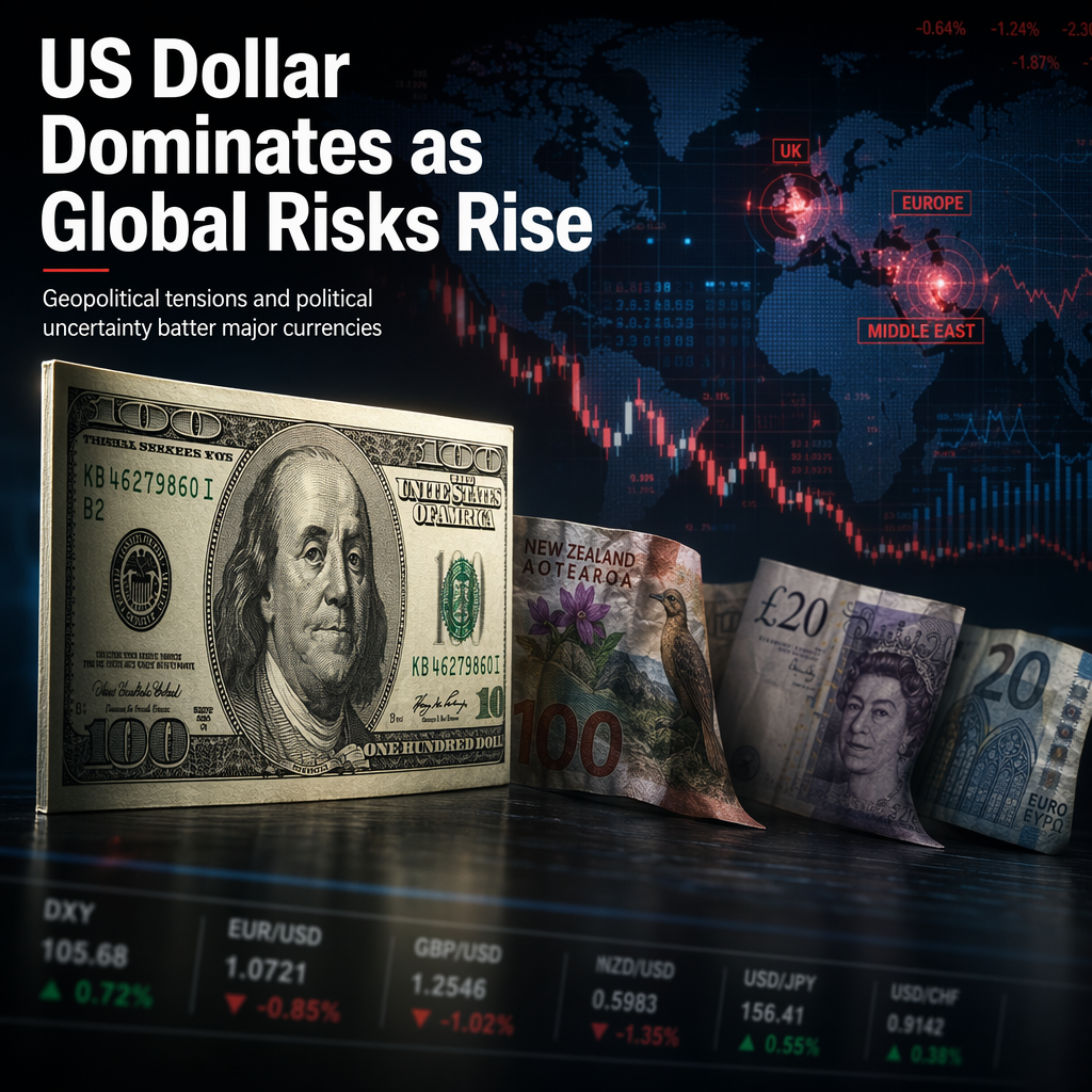 US Dollar Strength Pressures Major Currencies Amid Geopolitical and Political Uncertainty